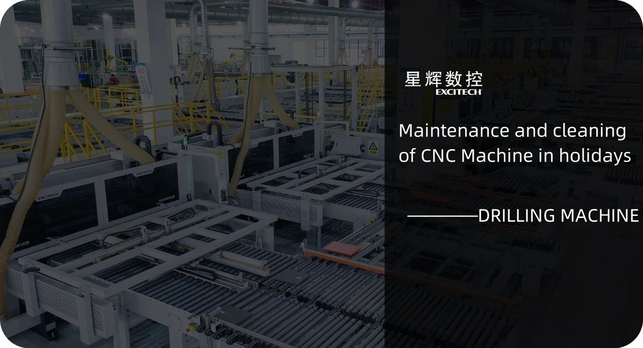 Vzdrževanje in čiščenje CNC vrtalnega stroja med počitnicami.